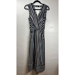 Gypsies & Moondust Womens Medium Striped Wide Leg Jumpsuit Beetlejuice Festival